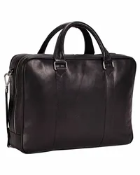 Leonhard Heyden Bergamo Aktentasche Leder 41 cm Laptopfach Schwarz