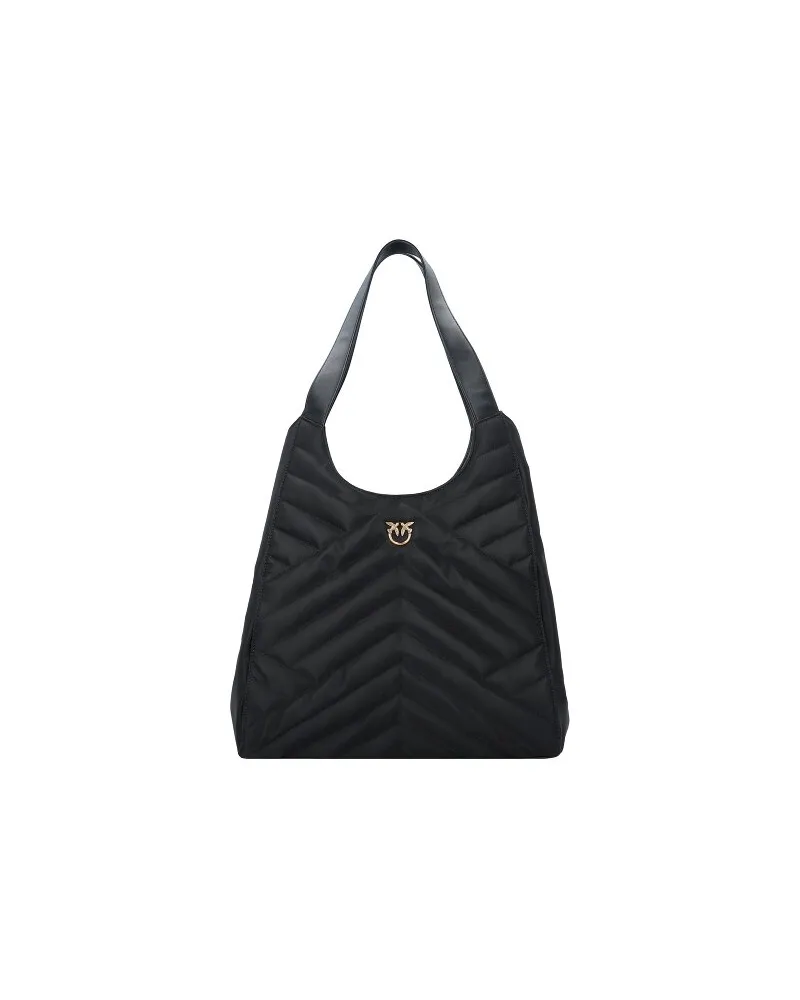 Pinko Tote Bag Puzzle Shopper Tasche Leder 34.5 cm nero Schwarz