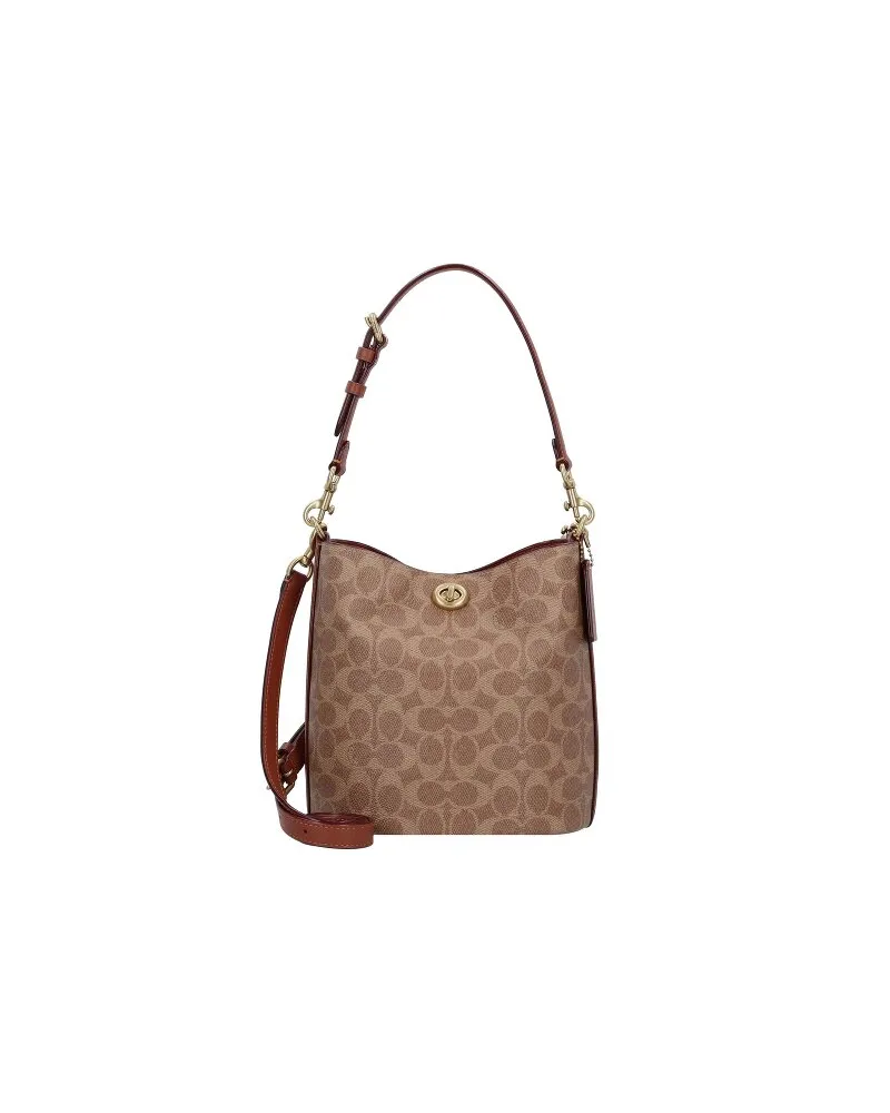 Coach Willow Schultertasche Leder 21 cm tan caramel Braun