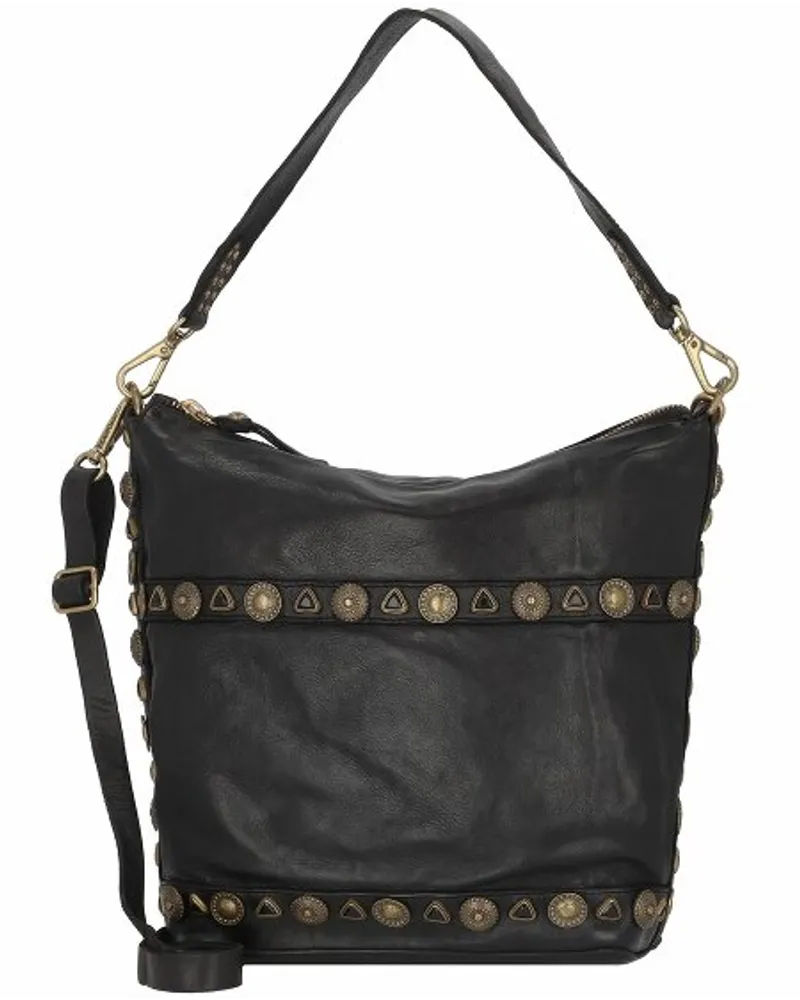 Campomaggi Schultertasche Leder 27 cm nero Schwarz