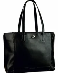 Leonhard Heyden Nizza Shopper Tasche Leder 40 cm schwarz Grau