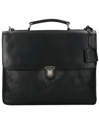 Leonhard Heyden Roma Aktentasche Leder 39 cm Laptopfach Schwarz