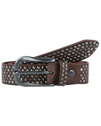 b.belt Nietengürtel Leder chocolate brown Braun