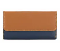 Tri-fold Zip Wallet Geldbörse Leder 17 cm bosco