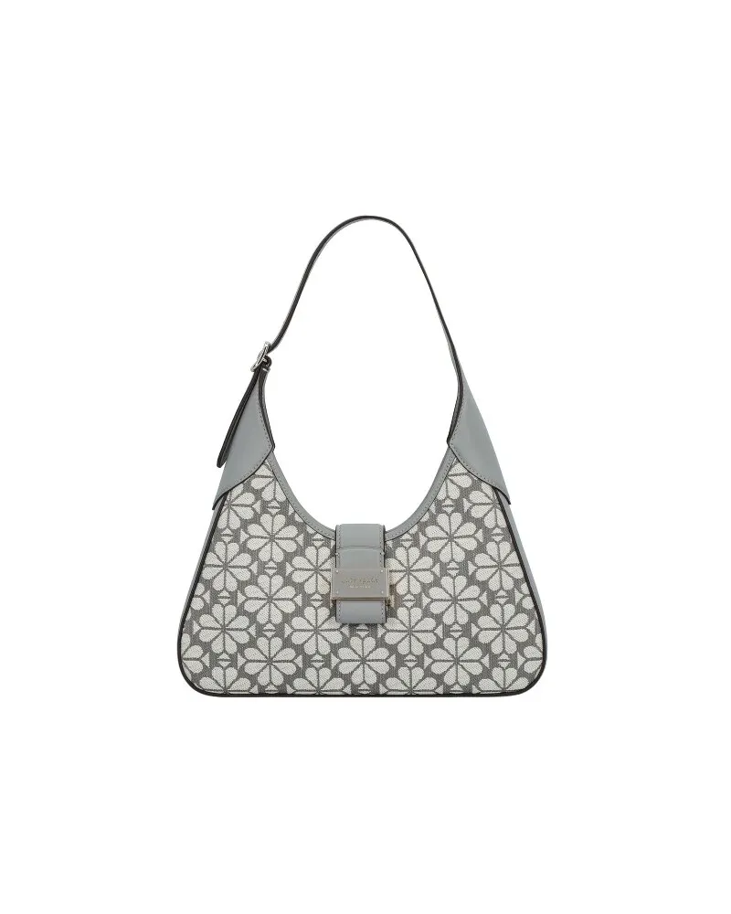 Kate Spade Spade Flower Jacquard Schultertasche 28 cm greymulti Grau