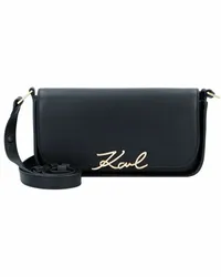 Karl Lagerfeld Signature Schultertasche Leder 24 cm black-vibration gold Schwarz