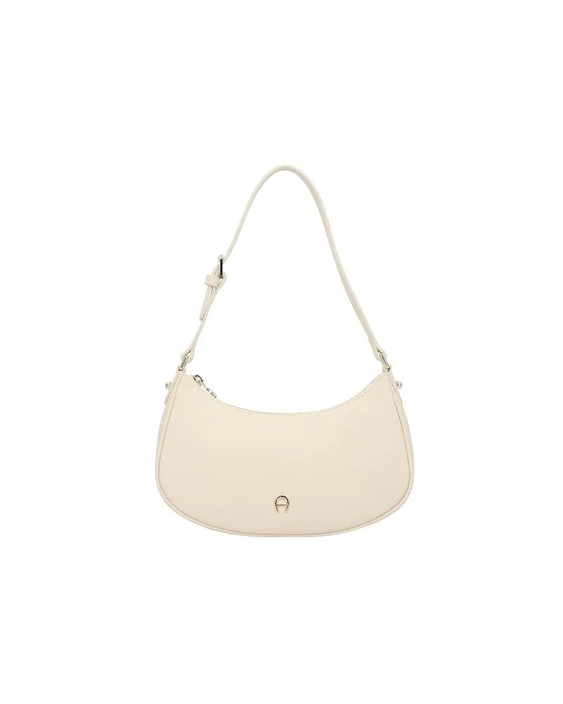 Aigner Diadora Schultertasche Leder 25 cm macadamia white Beige