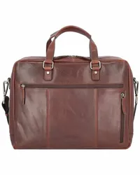 Leonhard Heyden Roma Aktentasche Leder 41 cm Laptopfach Braun