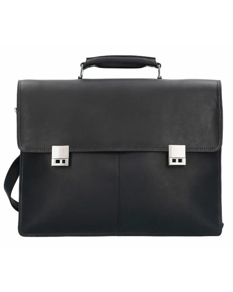 Harold's Country Aktentasche II Leder 41 cm Laptopfach Schwarz