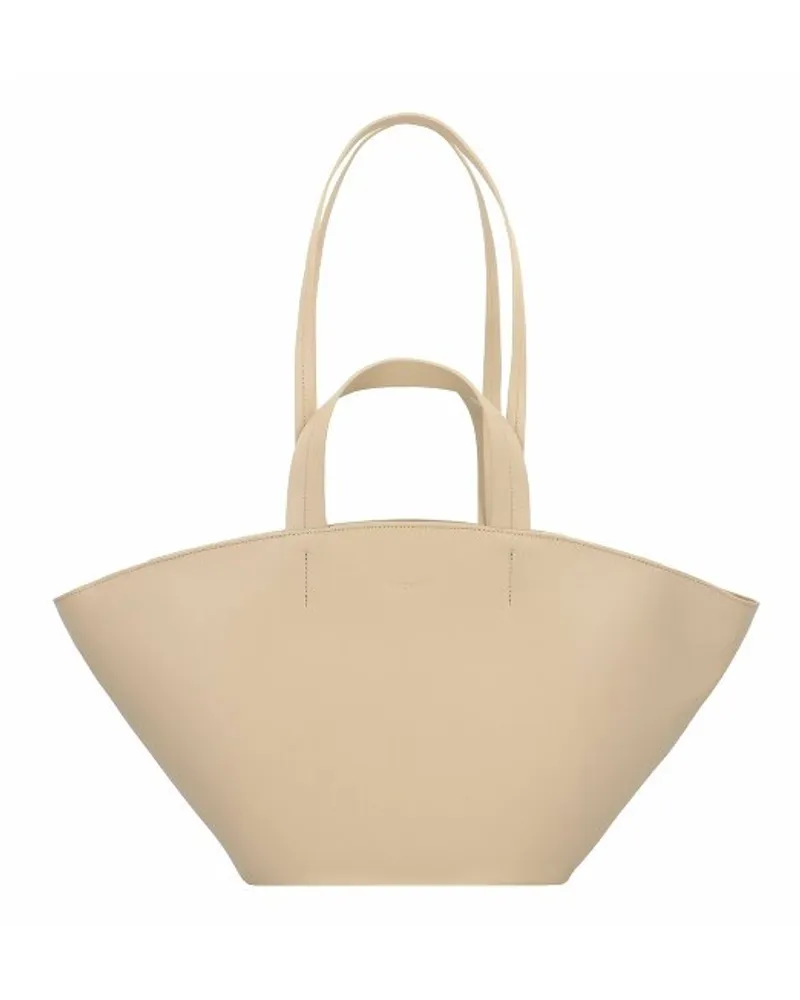 Patrizia Pepe Minimal City Shopper Tasche Leder 52 cm ocean sand Beige