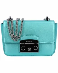 Furla Metropolis Mini Bag Umhängetasche Leder 16 cm zefiro Tuerkis