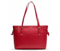 Bologna Leather Shopper Tasche Leder 36 cm red