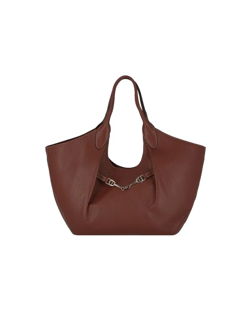 Aigner Joan Shopper Tasche Leder dark cognac Braun