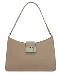 Furla 1927 Schultertasche Leder 28 cm greige Braun