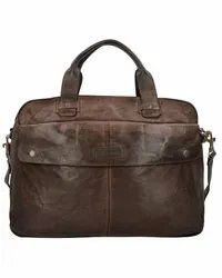 Harold's Saddle Aktentasche Leder 41 cm Laptopfach cognac Braun