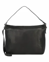 Harold's Nabuku Schultertasche Leder 39 cm Schwarz