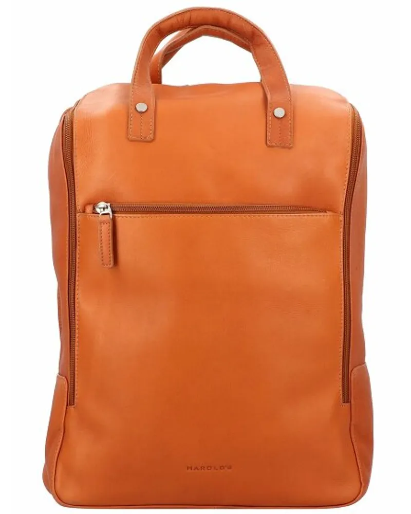 Harold's Campo Rucksack Leder 45 cm Laptopfach cognac Braun