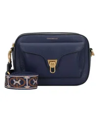 Coccinelle Beat Soft Ribb Umhängetasche Leder 21 cm royal blue Blau