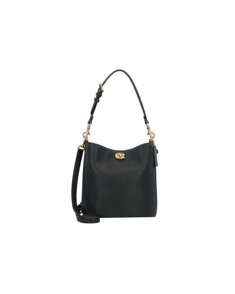 Coach Willow Schultertasche Leder 21 cm black Schwarz
