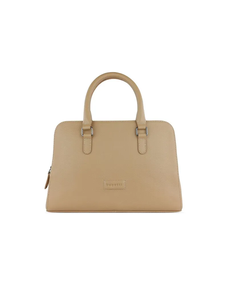 Bugatti Elsa Handtasche Leder 32 cm sand Beige