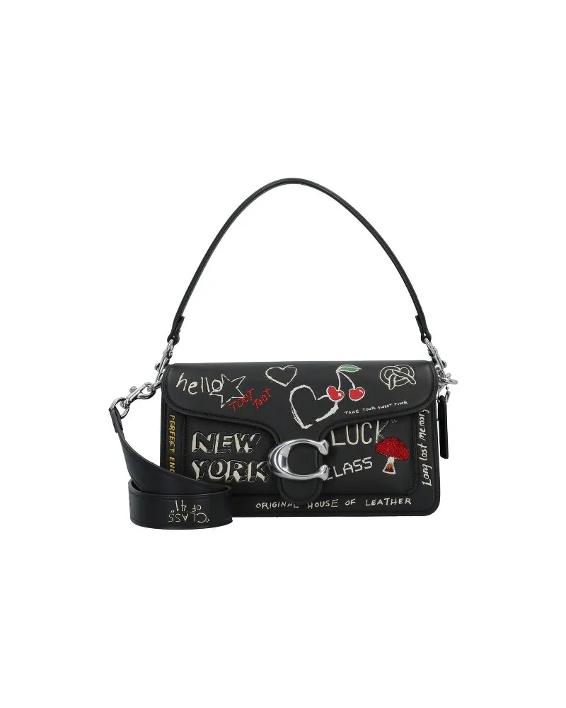 Coach Tabby Schultertasche Leder 26 cm black multi Schwarz