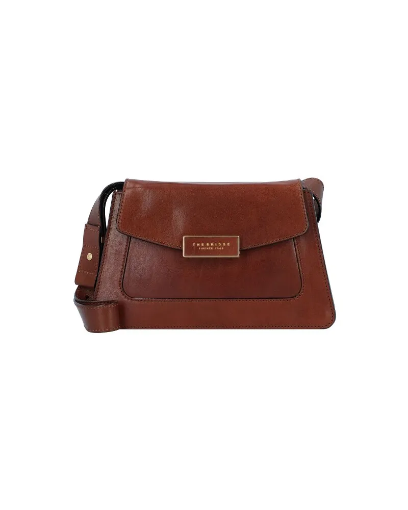 The Bridge Ginevra Schultertasche Leder 28 cm marrone Braun