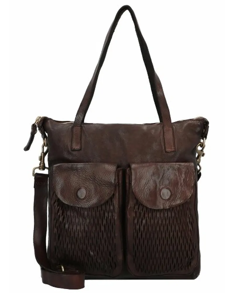 Campomaggi Schultertasche Leder cognac Braun