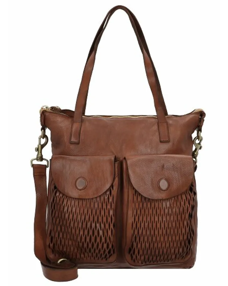 Campomaggi Schultertasche Leder cognac Braun