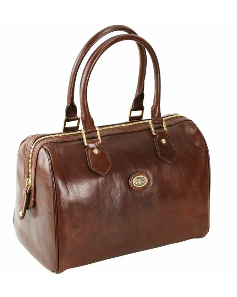 The Bridge Story Donna Barrel Bag Henkeltasche Leder 30 cm marrone Braun