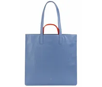Shopper Tasche Leder 40 cm pastel blue