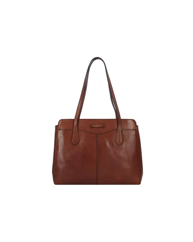 The Bridge Gloria Schultertasche Leder 36 cm marrone Braun