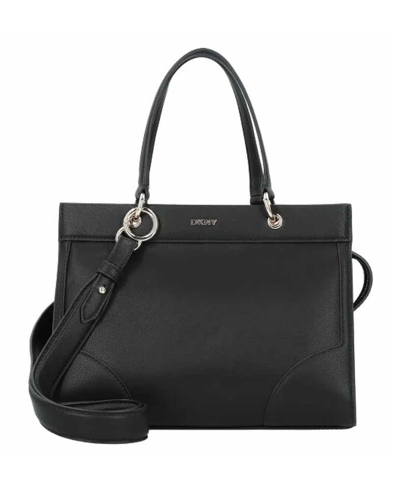 DKNY Milan Handtasche Leder 25 cm blk-gold Schwarz