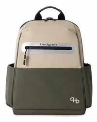 Hedgren Rim Rucksack RFID Schutz 38 cm beige-olive Gruen