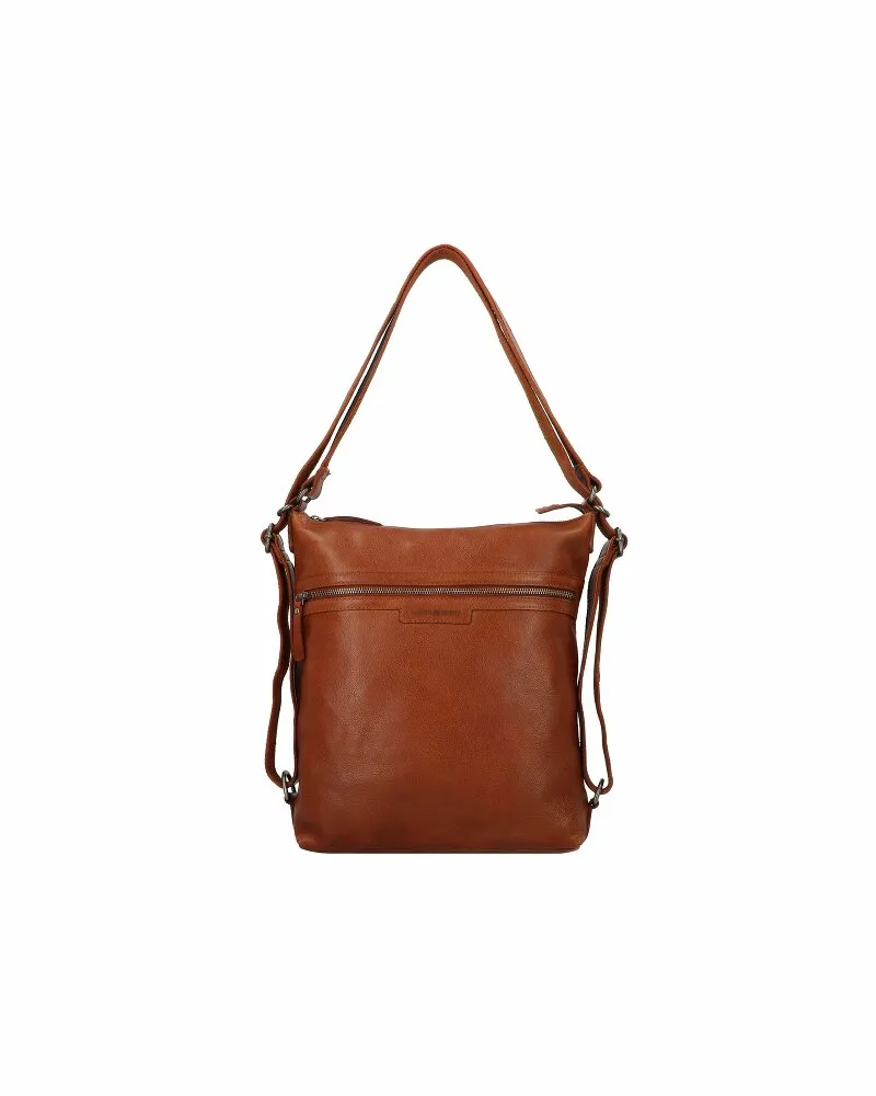 Greenburry Schultertasche Leder 29,5 cm cognac Braun