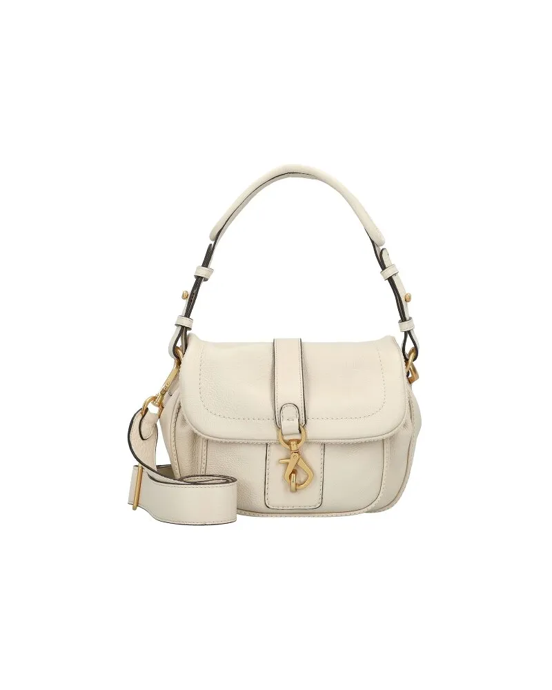 Abro Star Schultertasche Leder 28 cm Beige
