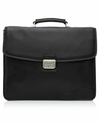 Castelijn & Beerens Verona Aktentasche RFID Leder 41 cm Laptopfach black Schwarz