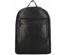 Pure Black Rucksack Leder 46 cm Laptopfach black