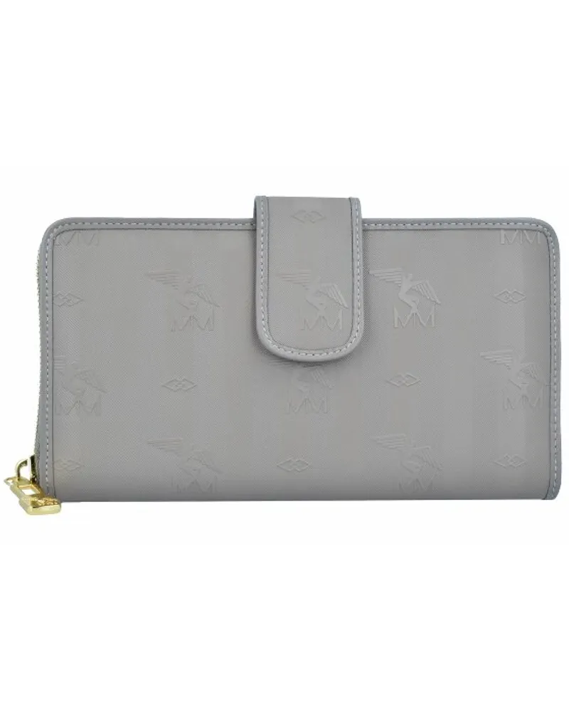 Maison Mollerus Vinerus Geldbörse 19 cm taupe / gold Grau