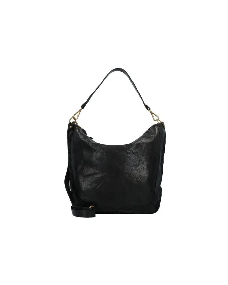 Campomaggi Mogano Schultertasche Leder 44 cm nero Schwarz