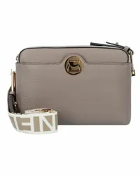 Coccinelle Liya Umhängetasche Leder 25 cm warm taupe 2 Roségold