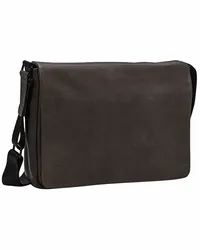 Leonhard Heyden Den Haag Messenger Leder 37 cm Laptopfach Oliv