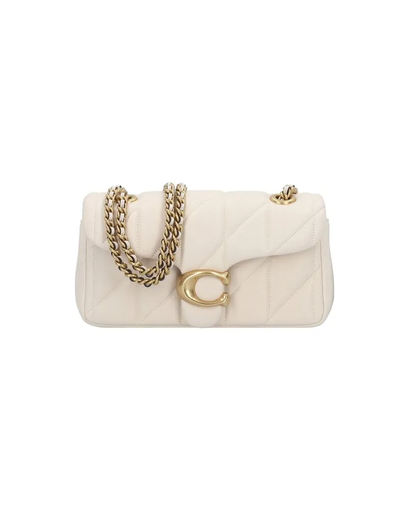 Coach Tabby Schultertasche Leder 20 cm chalk Beige