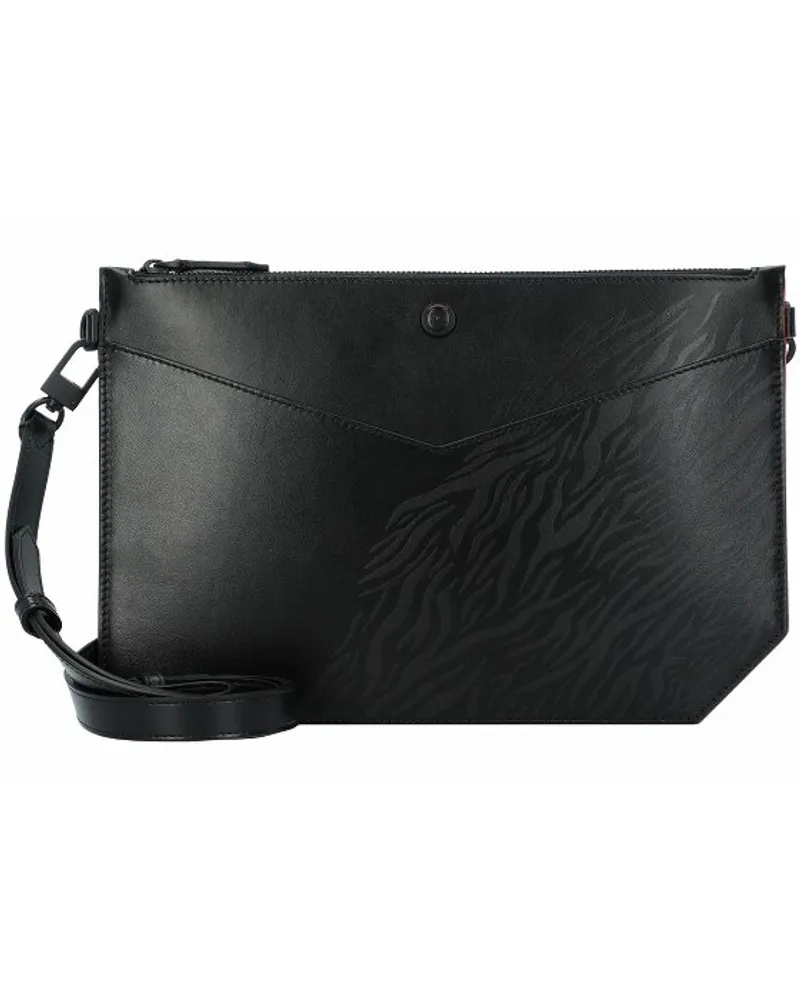 Montblanc Meisterstück Umhängetasche Leder 30 cm black-red Schwarz