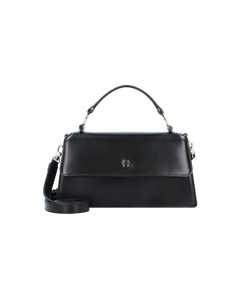 Aigner Delia Handtasche Leder 25 cm black Schwarz