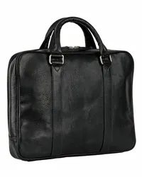 Leonhard Heyden Bergamo Aktentasche Leder 38 cm Laptopfach Schwarz