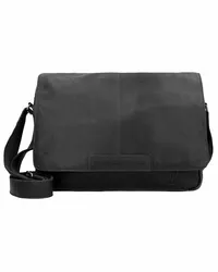 The Chesterfield Brand Wax Pull Up Messenger Leder 40 cm Laptopfach black Schwarz