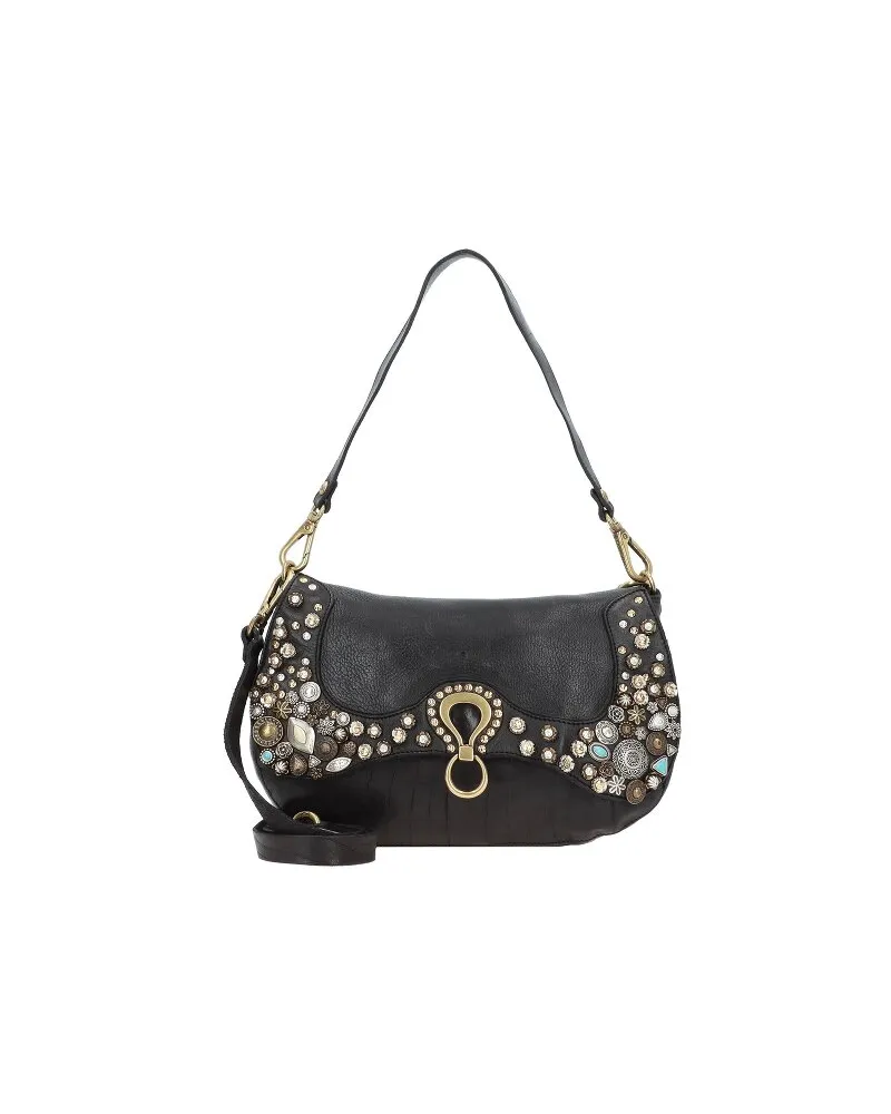 Campomaggi Bella Di Notte Schultertasche Leder 29 cm nero Schwarz