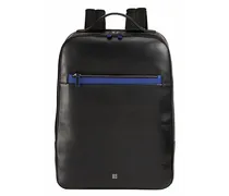 Rucksack Leder 40,5 cm Laptopfach black
