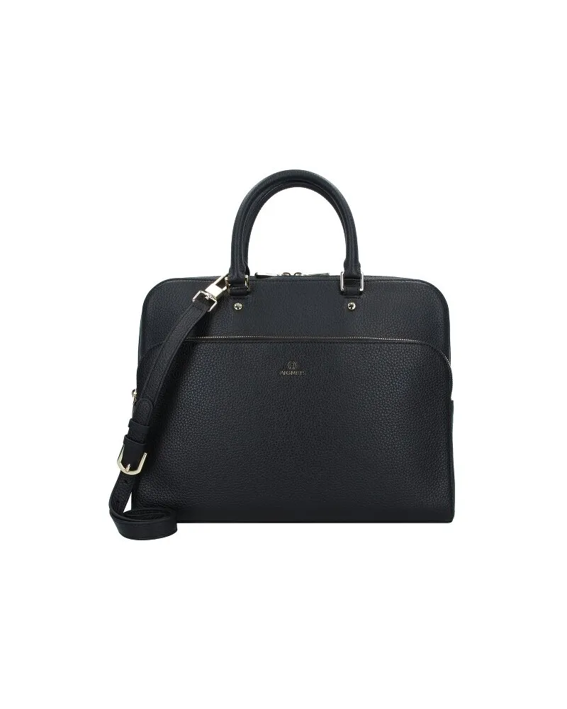 Aigner Ivy Laptoptasche Leder 29 cm black Schwarz