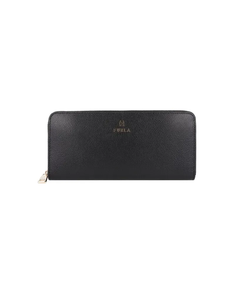 Furla Camelia Geldbörse Leder 19.5 cm nero Schwarz